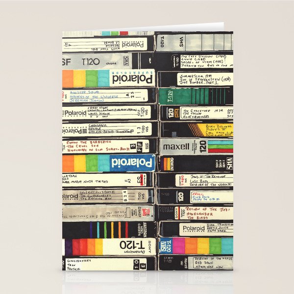 VHS Stack Stationery Card Gallery Image 2