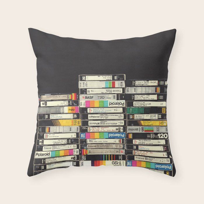 VHS Stack Throw Pillow Gallery Image 6
