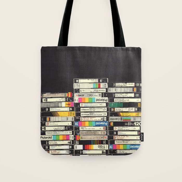VHS Stack Tote Bag Gallery Image 1