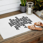 IN THE MIDST OF WHERE YOUâRE GOING DONâT FORGET TO ENJOY WHERE YOU ARE motivational typography Outdoor Rug Gallery Image 2