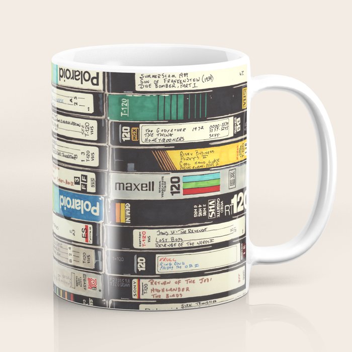 VHS Stack Coffee Mug Gallery Image 1