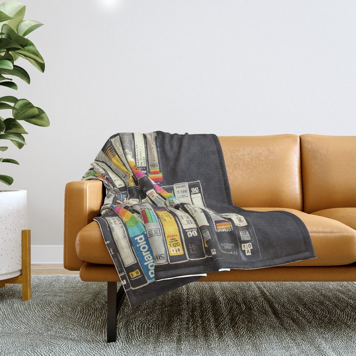 VHS Stack Throw Blanket Gallery Image 1