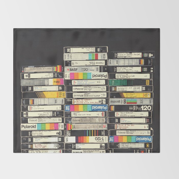 VHS Stack Throw Blanket Gallery Image 2