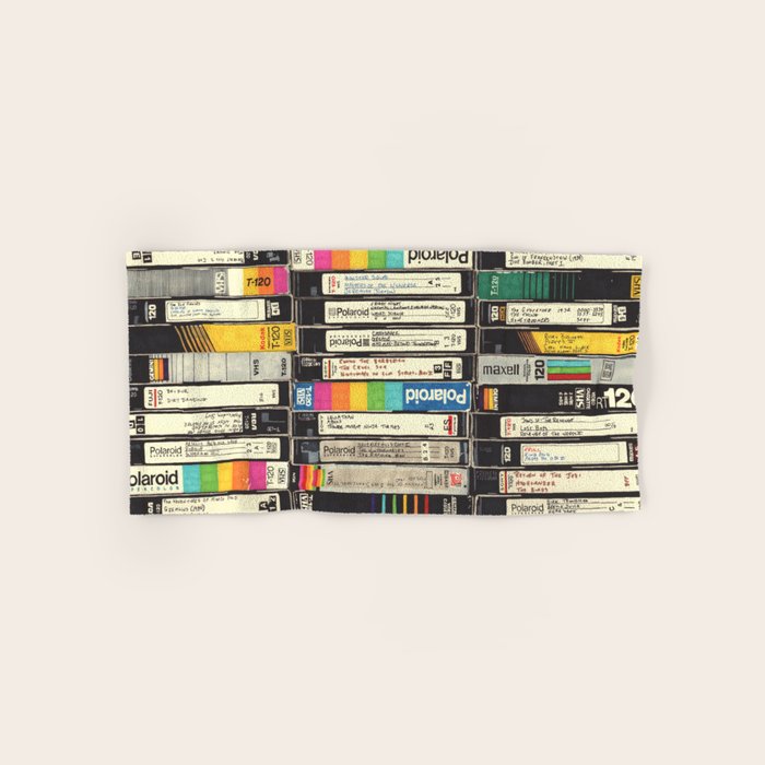 VHS Stack Bath Towel Gallery Image 1
