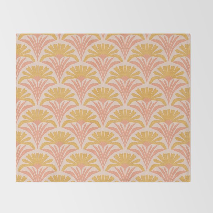 Abstract Dahlias Throw Blanket Gallery Image 2