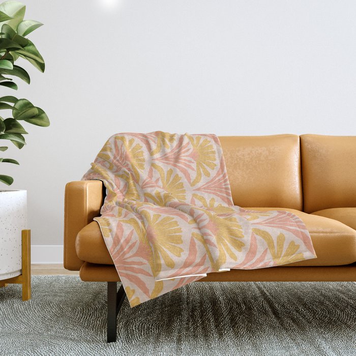 Abstract Dahlias Throw Blanket Gallery Image 1