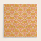 Abstract Dahlias Wood Wall Art Gallery Image 1