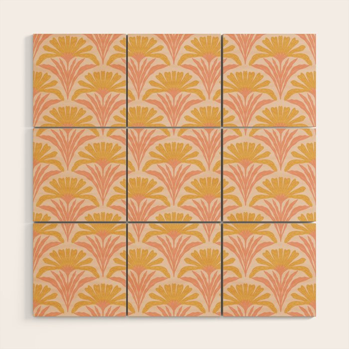 Abstract Dahlias Wood Wall Art Gallery Image 1