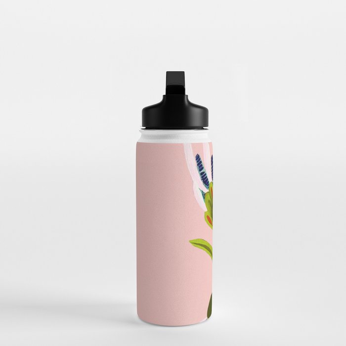 Snowdrop Trio on Blush Pink Water Bottle Gallery Image 3