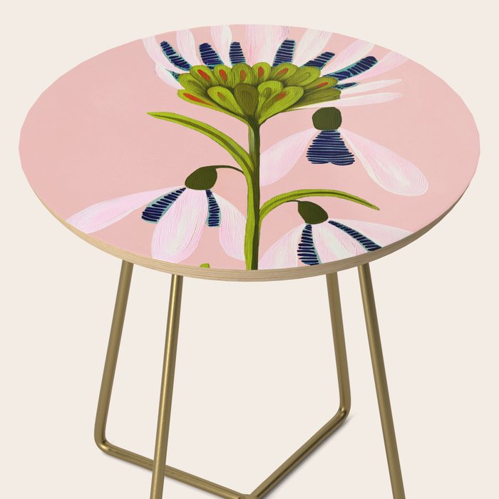Snowdrop Trio on Blush Pink Side Table Gallery Image 2