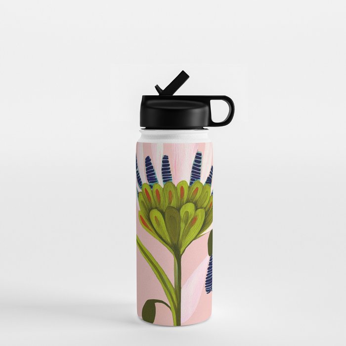 Snowdrop Trio on Blush Pink Water Bottle Gallery Image 1