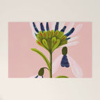 Snowdrop Trio on Blush Pink Welcome Mat Gallery Image 1