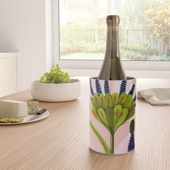 Snowdrop Trio on Blush Pink Wine Chiller Gallery Image 4