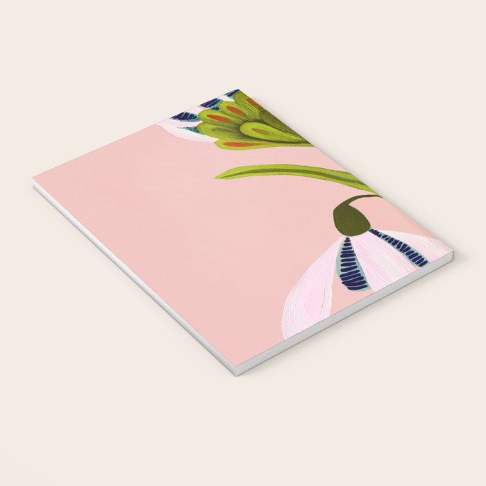 Snowdrop Trio on Blush Pink Notebook Gallery Image 3