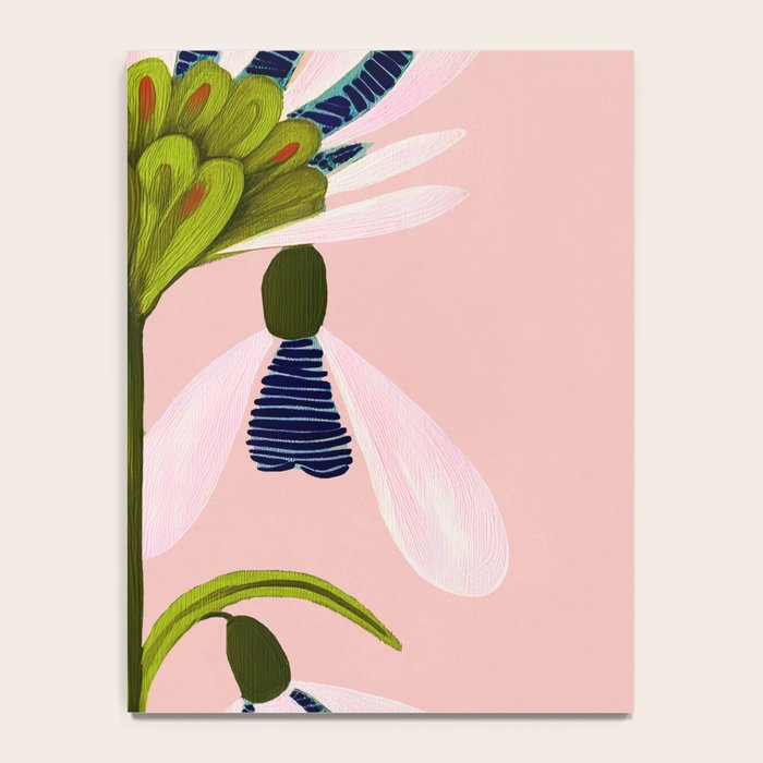 Snowdrop Trio on Blush Pink Notebook Gallery Image 4