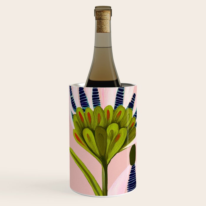 Snowdrop Trio on Blush Pink Wine Chiller Gallery Image 1