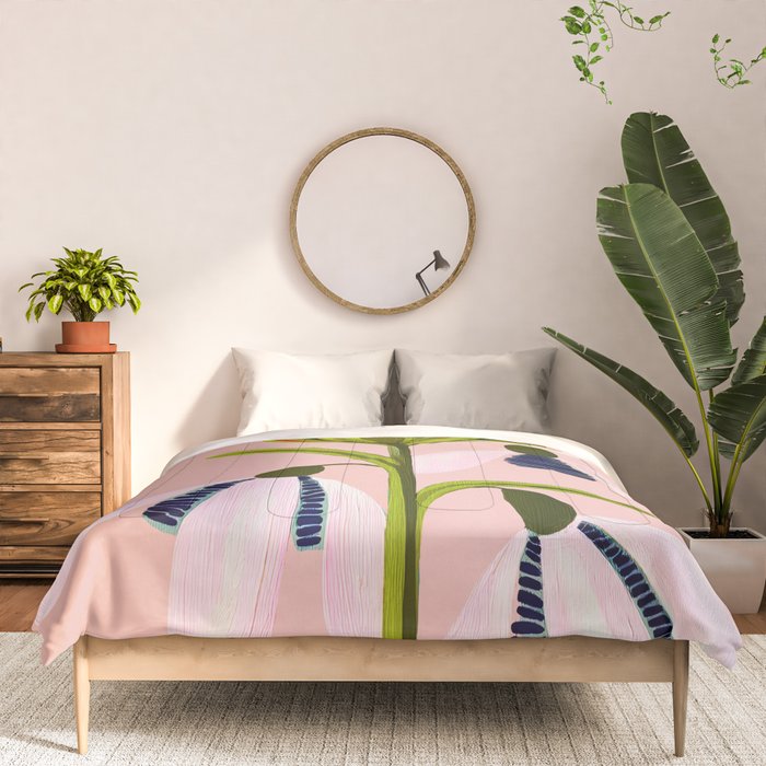 Snowdrop Trio on Blush Pink Comforter Gallery Image 3