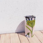Snowdrop Trio on Blush Pink Travel Mug Gallery Image 4