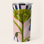 Snowdrop Trio on Blush Pink Travel Mug Gallery Image 1