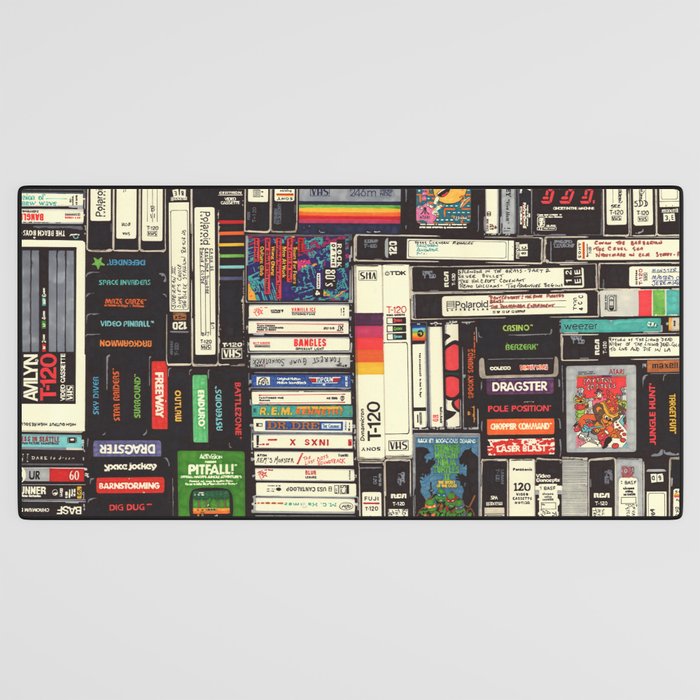 Cassettes, VHS and Video Games Desk Mat Gallery Image 3