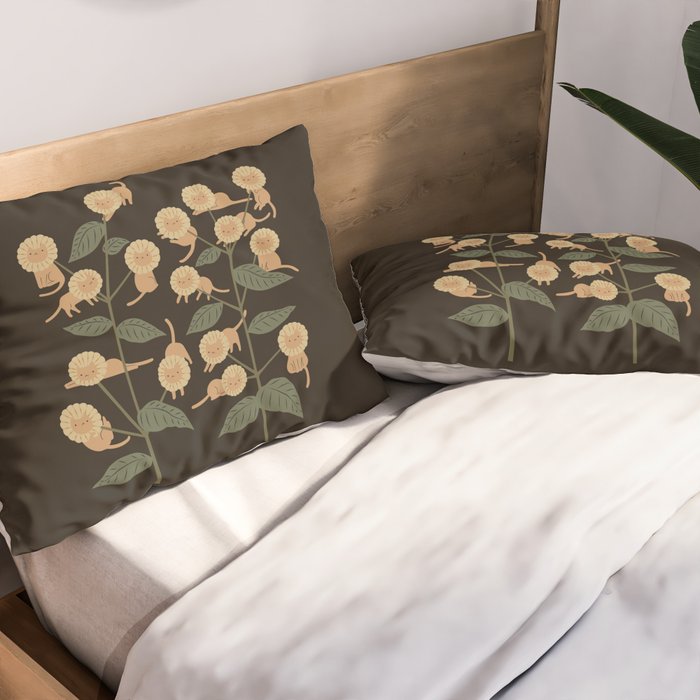 Cat and Plant 7: Catmouflage 2 Pillow Sham Gallery Image 2