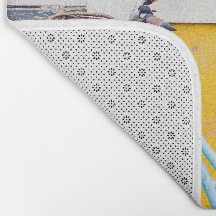 Bike and yellow Bath Mat Gallery Image 2