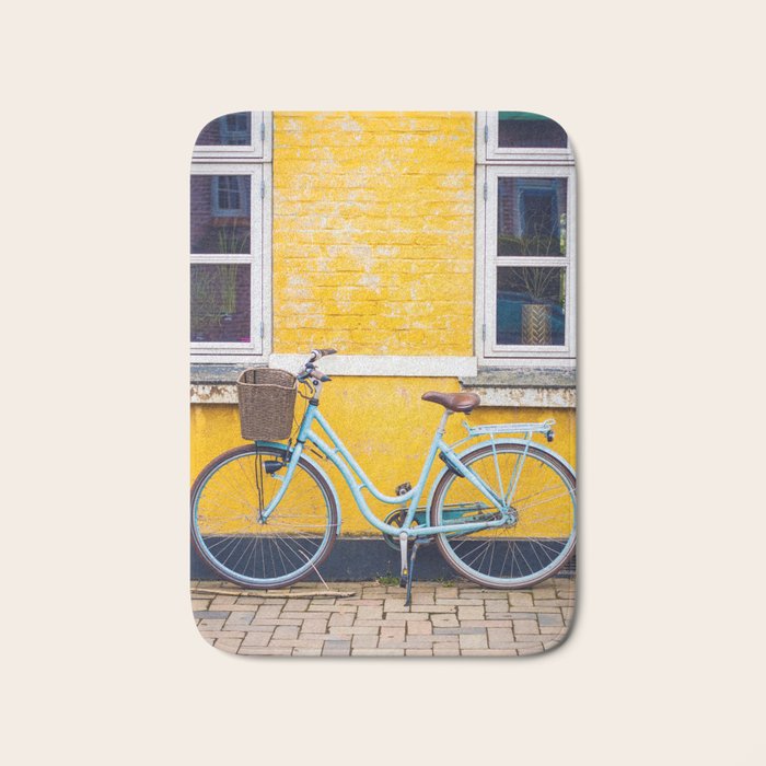 Bike and yellow Bath Mat Gallery Image 1