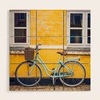 Bike and yellow Wood Wall Art Gallery Image 1