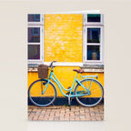 Bike and yellow Stationery Card Gallery Image 2