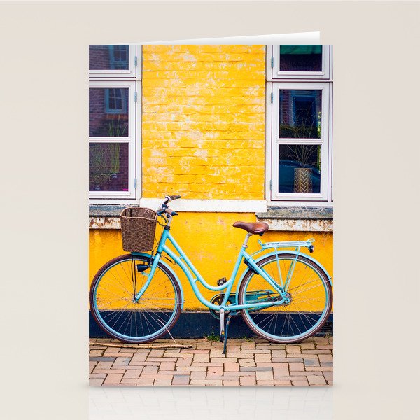 Bike and yellow Stationery Card Gallery Image 1