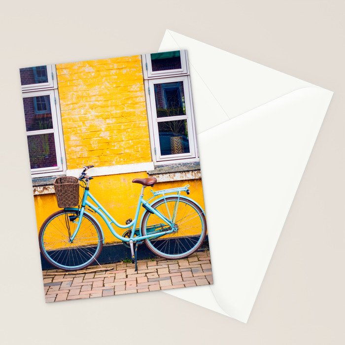 Bike and yellow Stationery Card Gallery Image 2