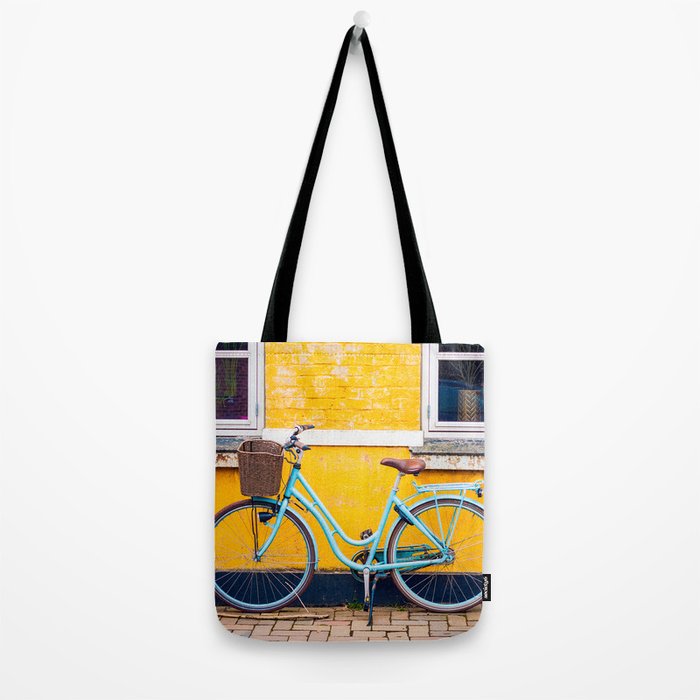 Bike and yellow Tote Bag Gallery Image 2