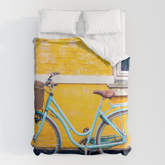 Bike and yellow Duvet Cover Gallery Image 6