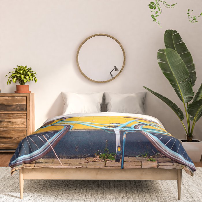 Bike and yellow Comforter Gallery Image 3