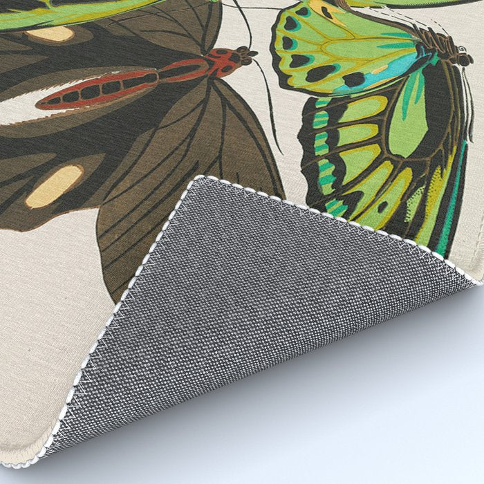 Vintage Butterfly Illustration EA Seguy Papillon Rug Gallery Image 4