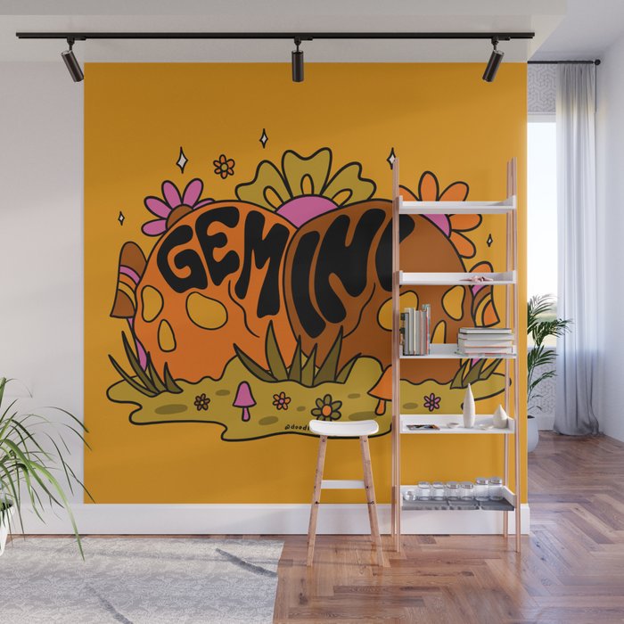 Gemini Skull Wall Mural Gallery Image 1