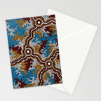 Authentic Aboriginal Art - Wetland Dreaming Stationery Card Gallery Image 2