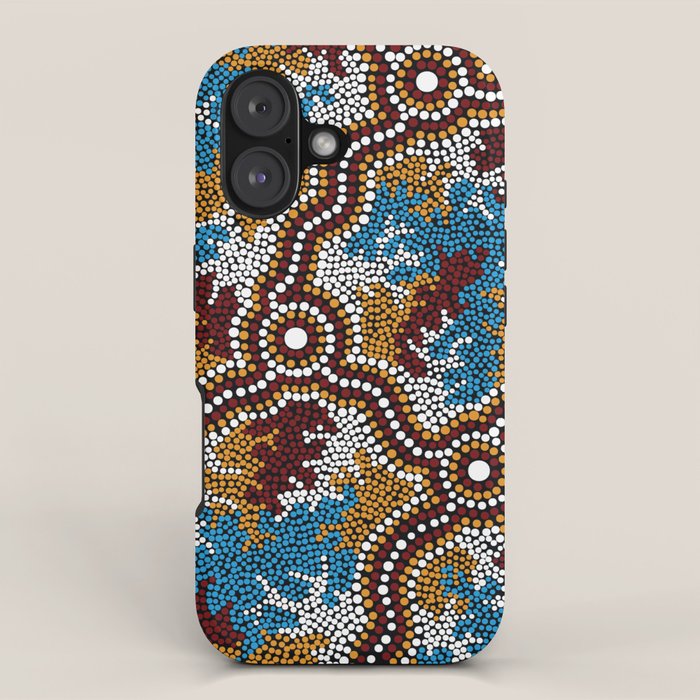 Authentic Aboriginal Art - Wetland Dreaming iPhone Case Gallery Image 1