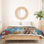 Authentic Aboriginal Art - Wetland Dreaming Duvet Cover Gallery Image 3