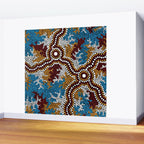 Authentic Aboriginal Art - Wetland Dreaming Wall Mural Gallery Image 2