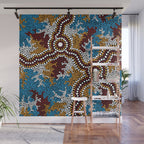 Authentic Aboriginal Art - Wetland Dreaming Wall Mural Gallery Image 1