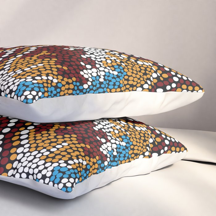 Authentic Aboriginal Art - Wetland Dreaming Pillow Sham Gallery Image 3