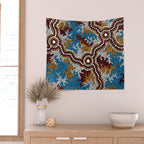 Authentic Aboriginal Art - Wetland Dreaming Wall Tapestry Gallery Image 2