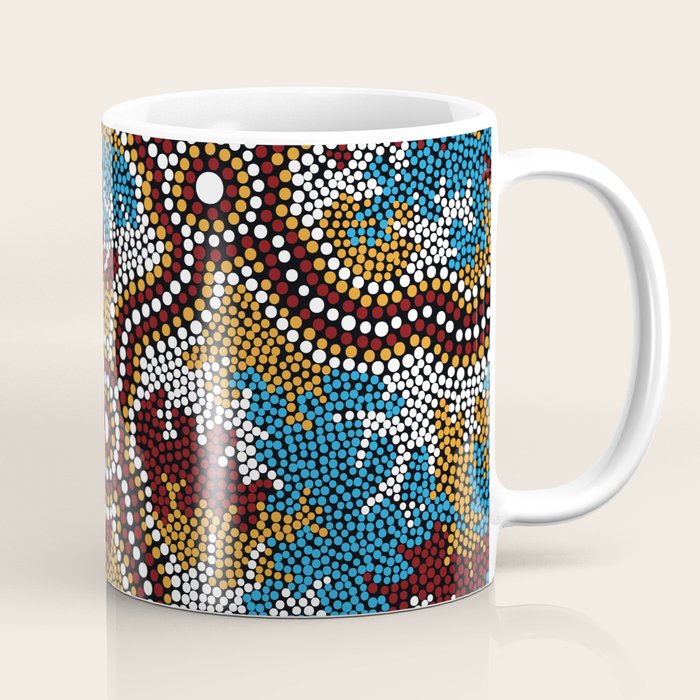 Authentic Aboriginal Art - Wetland Dreaming Coffee Mug Gallery Image 1