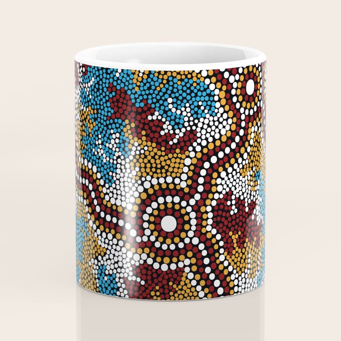 Authentic Aboriginal Art - Wetland Dreaming Coffee Mug Gallery Image 4