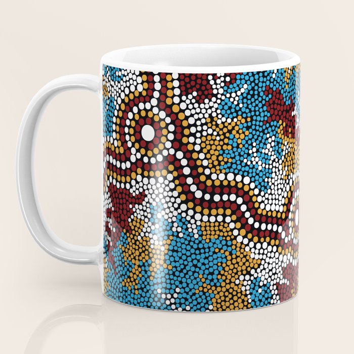 Authentic Aboriginal Art - Wetland Dreaming Coffee Mug Gallery Image 3