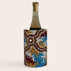 Authentic Aboriginal Art - Wetland Dreaming Wine Chiller Gallery Image 3