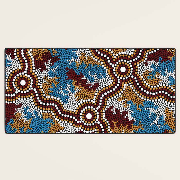 Authentic Aboriginal Art - Wetland Dreaming Desk Mat Gallery Image 3