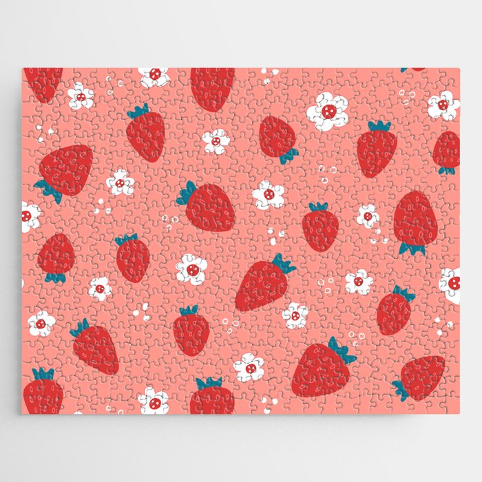 Wild Strawberries Red Jigsaw Puzzle Gallery Image 1