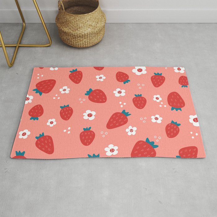 Wild Strawberries Red Rug Gallery Image 1